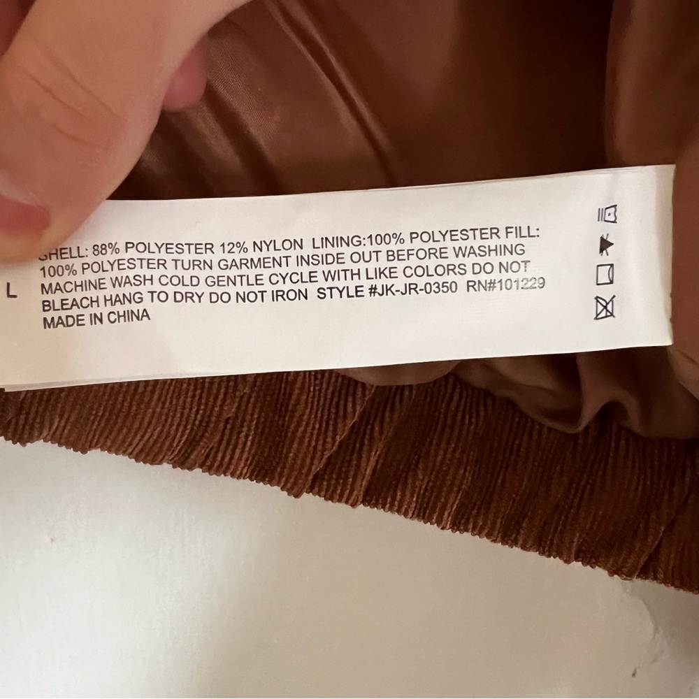 Ashley by 26 International Outerwear Corduroy Bomber Jacket Large - Picture 9 of 12